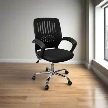 كرسى مكتب شبك، 85×60×55 سم – أسود