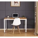 مكتب كمبيوتر من الخشب والمعدن طاولة كلاسيكية