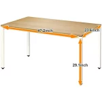 مكتب كمبيوتر من الخشب والمعدن طاولة كلاسيكية