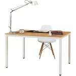 مكتب كمبيوتر من الخشب والمعدن طاولة كلاسيكية