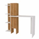 مكتب مودرن للدراسة مع رف جانبي