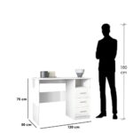 مكتب ام دي اف تضمن 3 أدراج و رفف