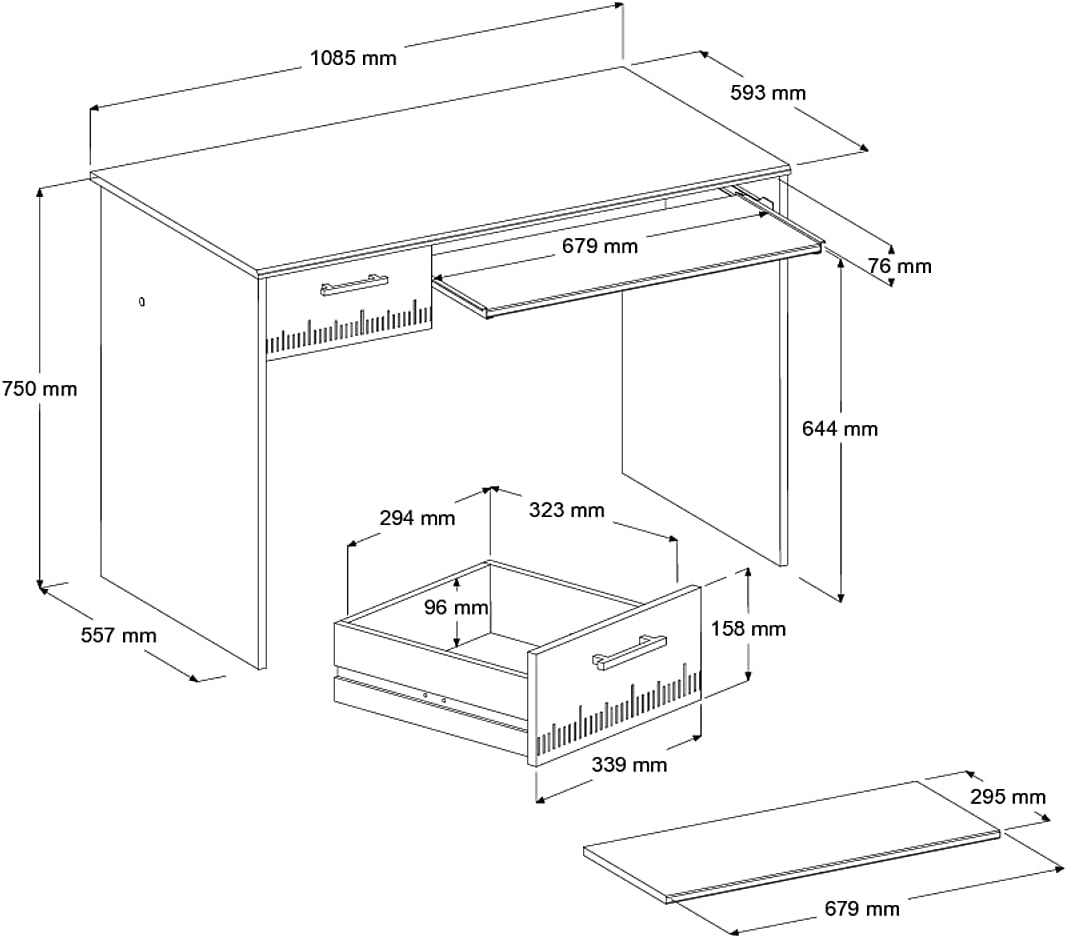 مكتب خشب منزلي للمذاكرة مكتب خشب منزلي للمذاكرة